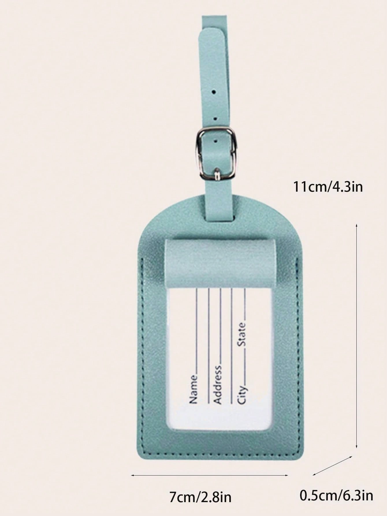 Etiqueta de maleta celeste