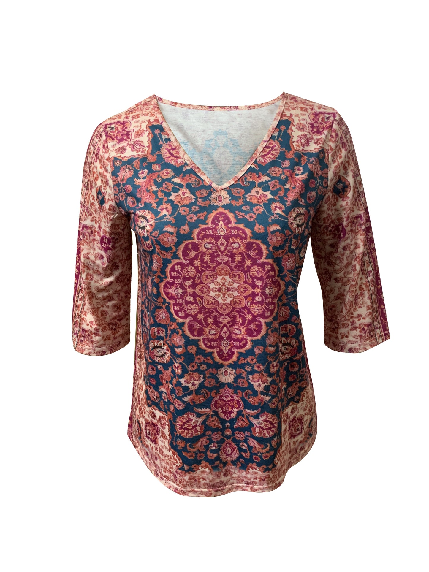 Camiseta con mandala étnica