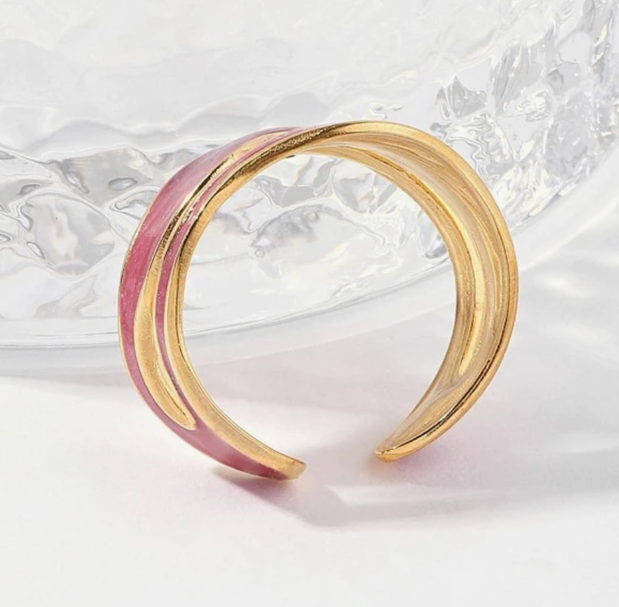 Anillo nacarado rosa