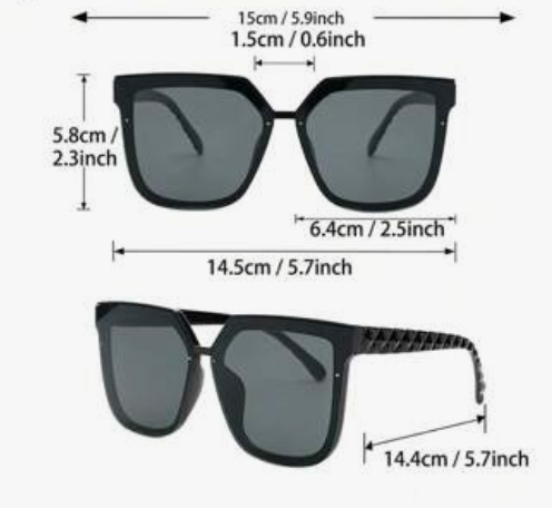 Gafas cuadradas negras