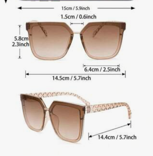 Gafas cuadradas de diseño