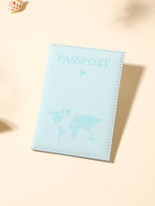 Funda pasaporte celeste