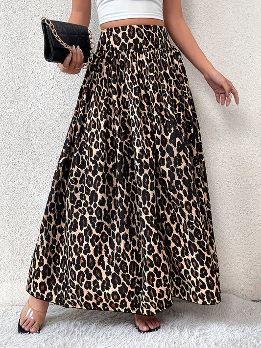 Falda amplia animal print