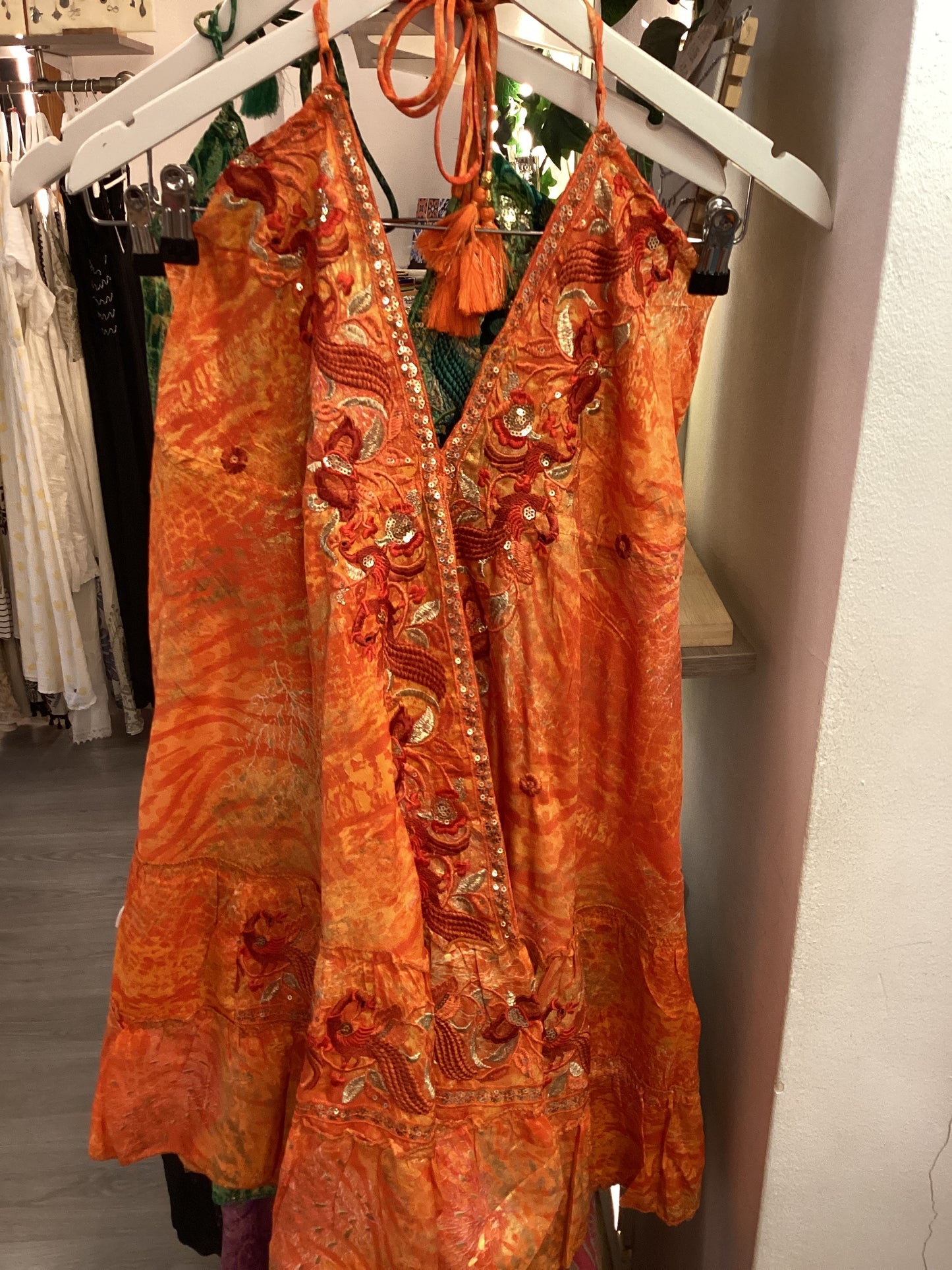 Vestido corto seda 950