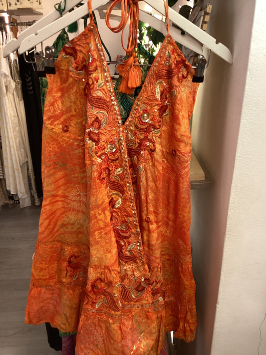 Vestido corto seda 950