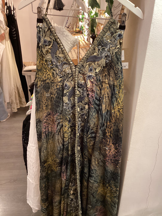 Vestido largo seda 1050