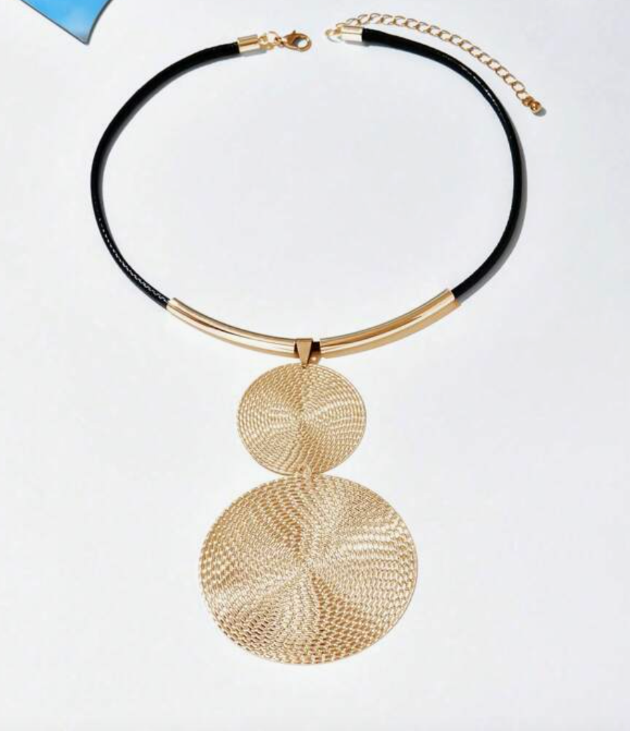 Collar doble colgante en dorado