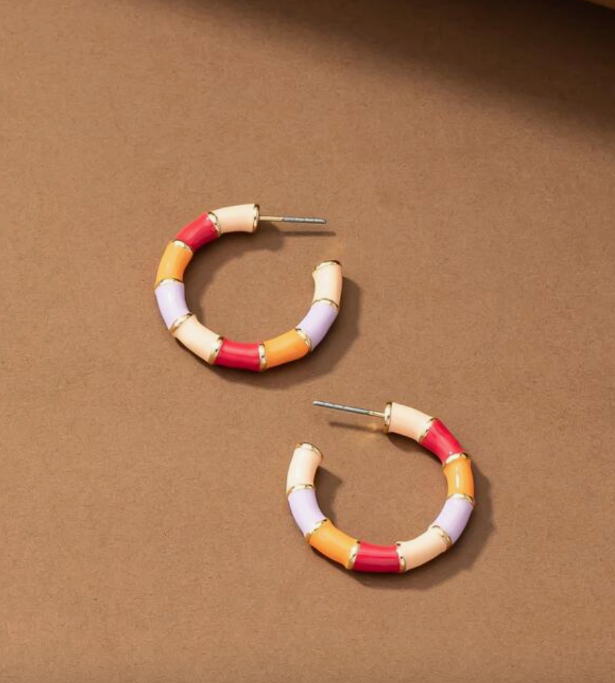 Pendientes aros multicolor