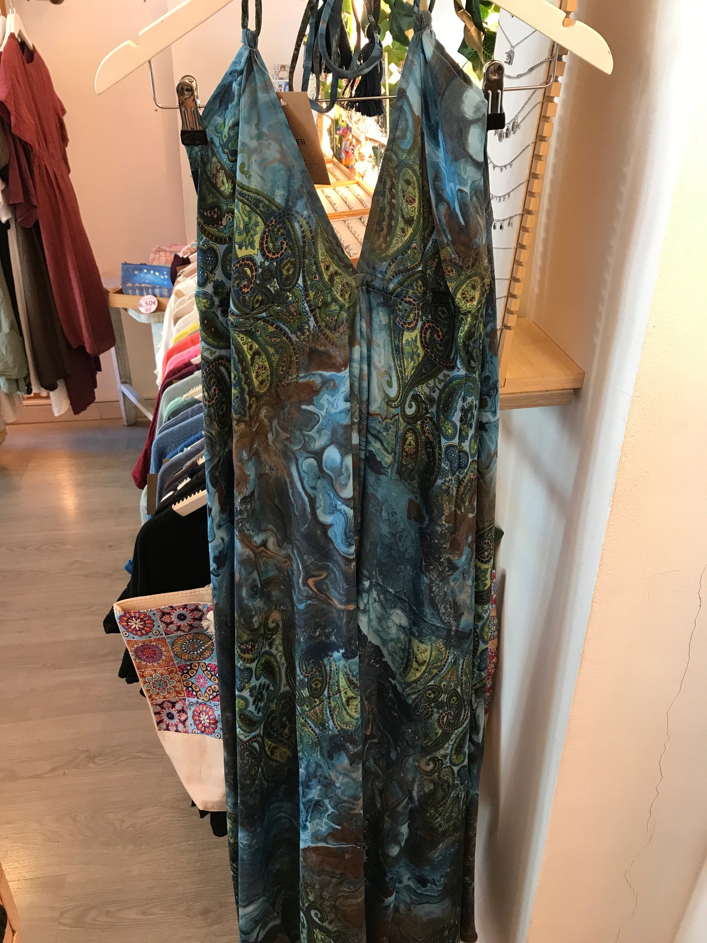 Vestido largo seda 750