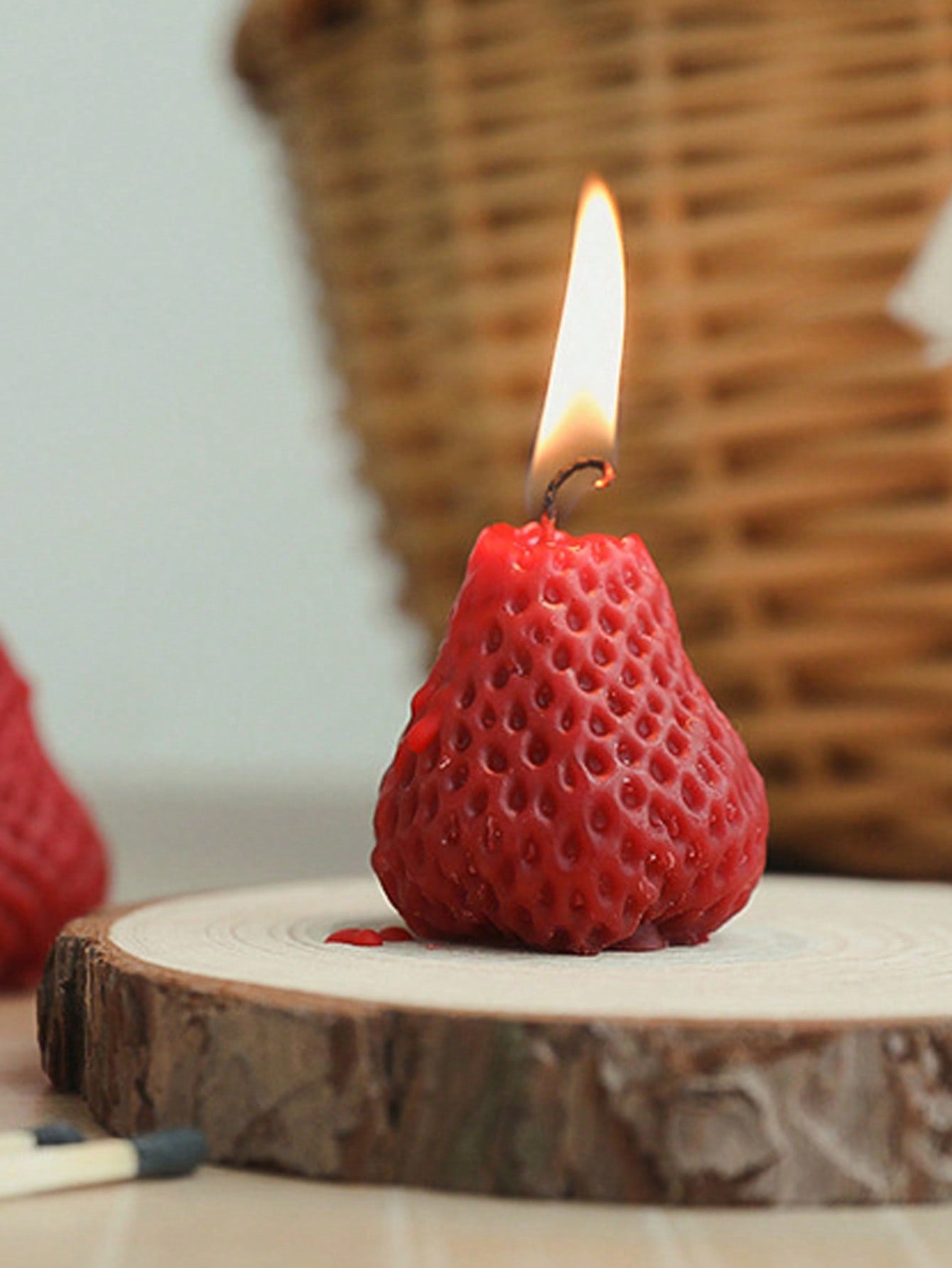 Set 2 velas de fresa